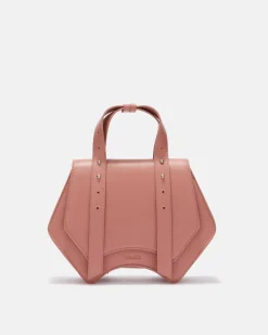 Mini geometric bag with metal details