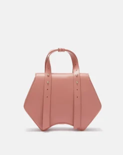 Mini geometric bag with metal details