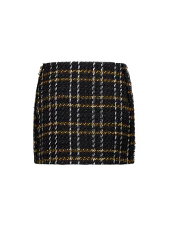 Mini skirt with check pattern