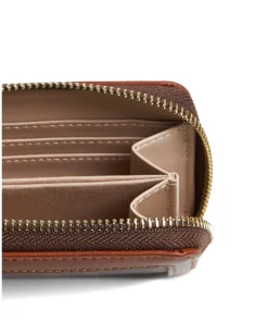 Mini zip wallet with logo
