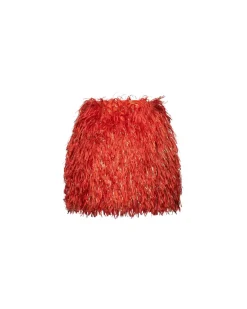 Miniskirt with sequin fringes