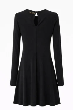 Off-the-shoulder dress with wide turn-down collar
