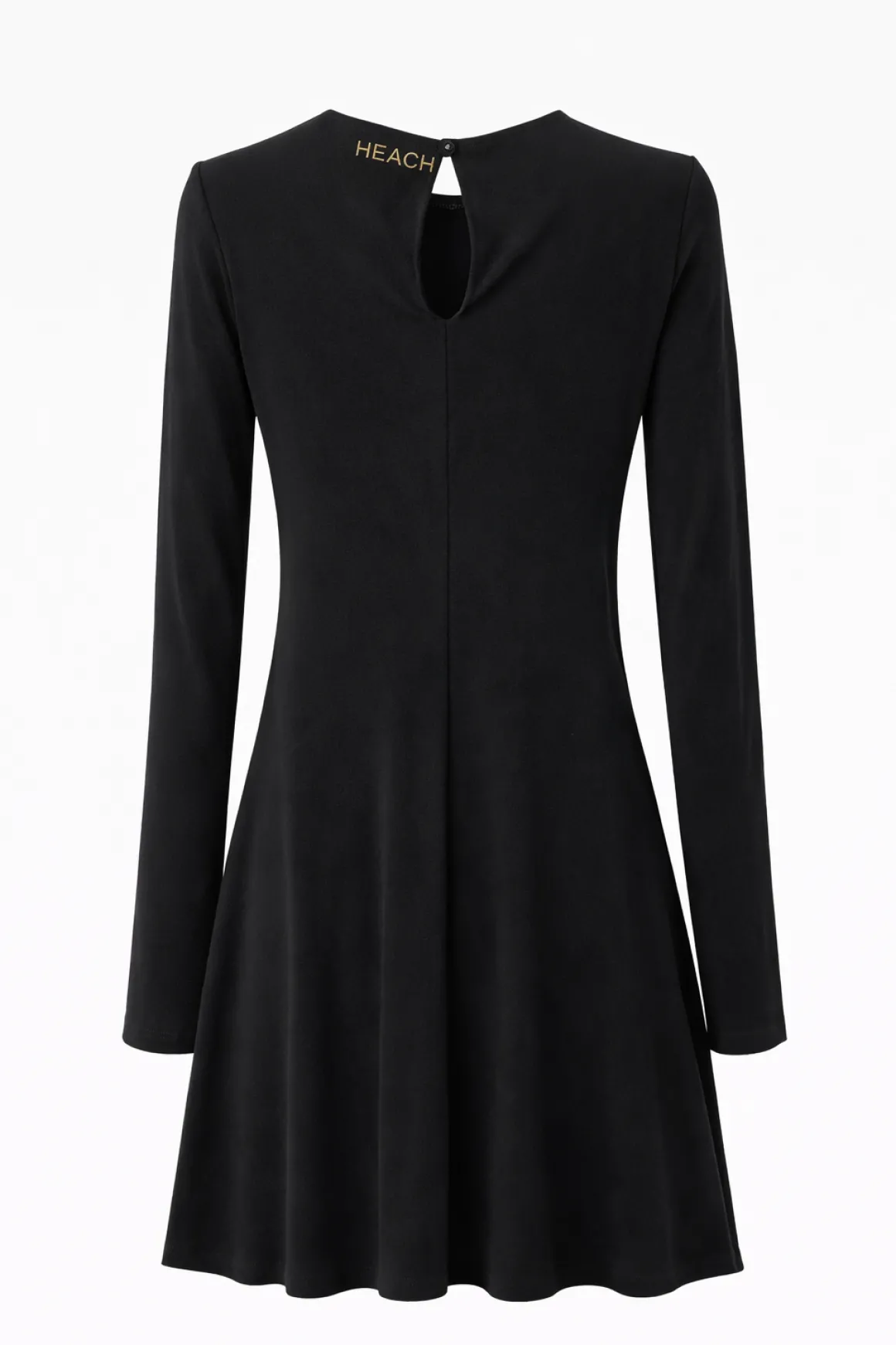 Off-the-shoulder dress with wide turn-down collar