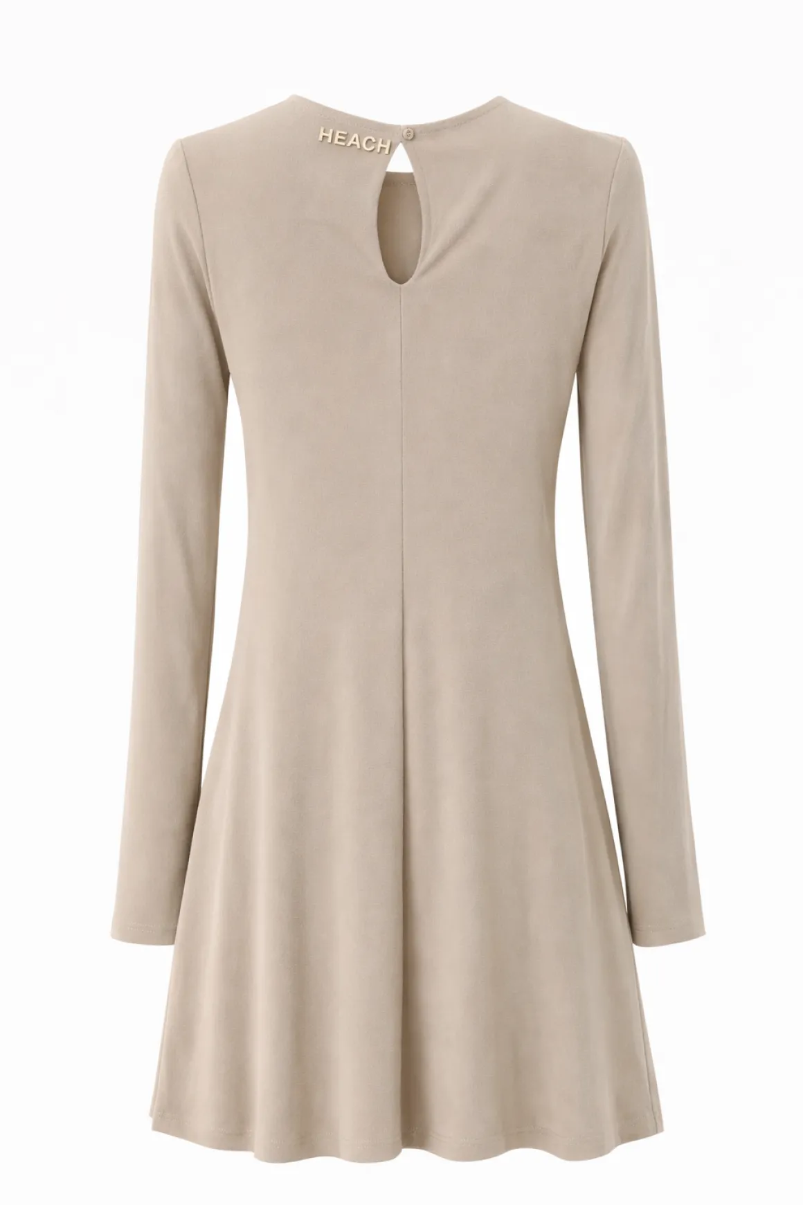 Off-the-shoulder dress with wide turn-down collar