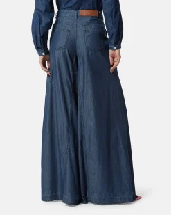 Palazzo pants in denim