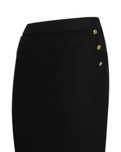 Pencil skirt with contrasting ruffle