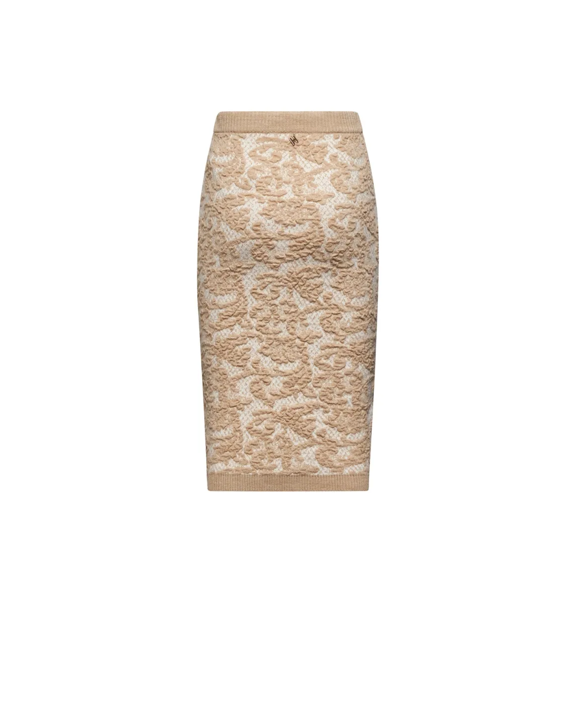 Pencil skirt with decorative motif