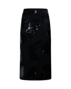 Pencil skirt with shiny sequins