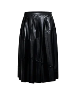 Pleated midi skirt