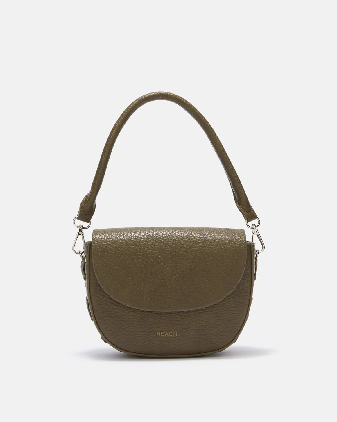 Pounded leather shoulder bag