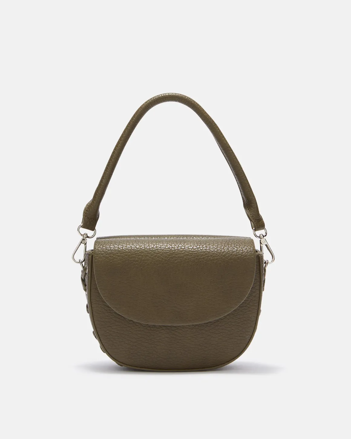 Pounded leather shoulder bag