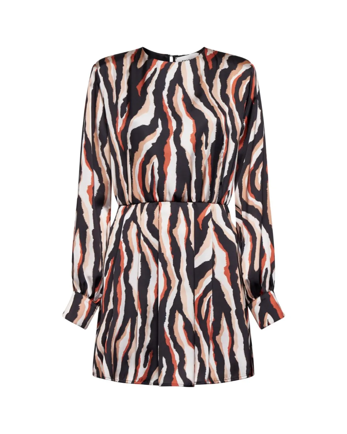 Printed dress with long sleeves