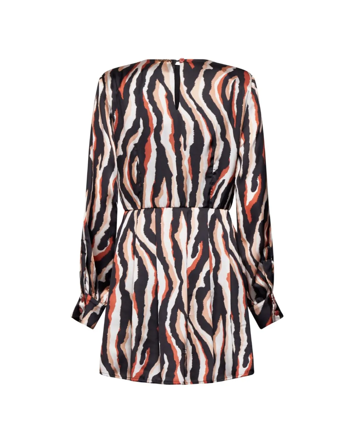 Printed dress with long sleeves