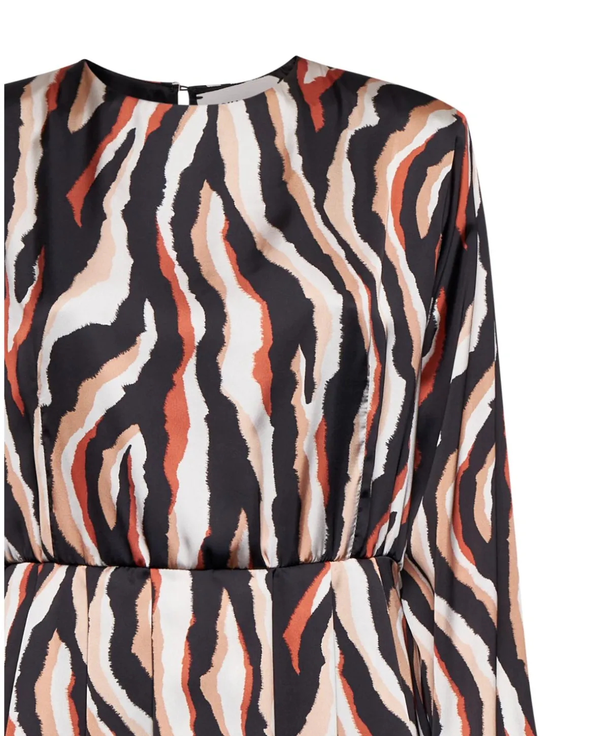 Printed dress with long sleeves