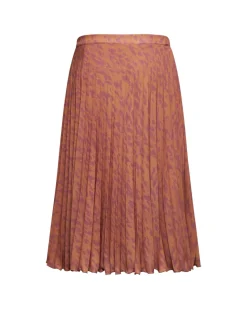 Printed pleated skirt