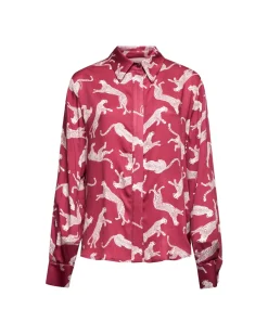 Printed shirt with classic collar