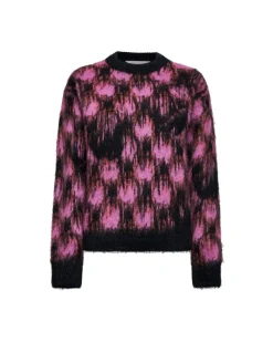 Printed sweater with a gradient pattern