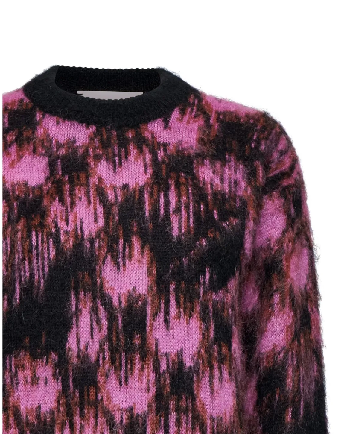 Printed sweater with a gradient pattern