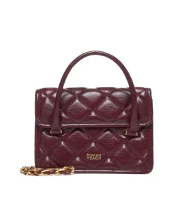 Quilted bag with handle and chain