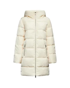 Quilted down jacket with hood