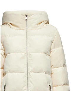 Quilted down jacket with hood