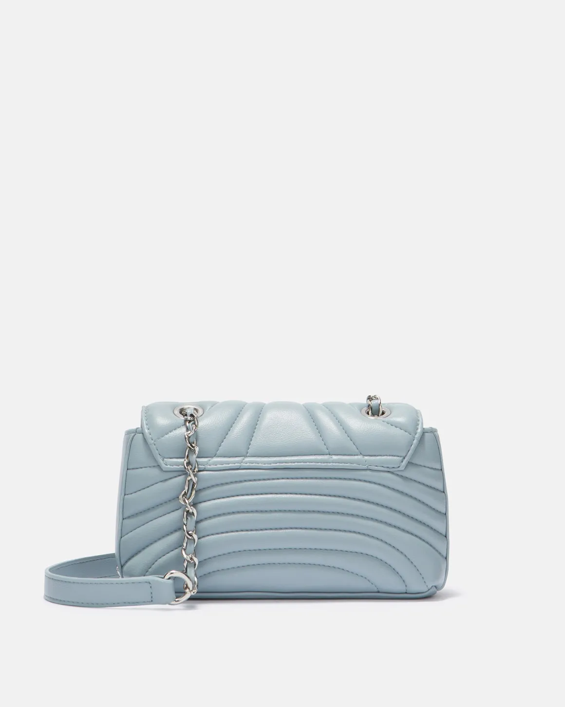 Quilted shoulder bag with chain