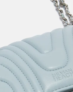 Quilted shoulder bag with chain