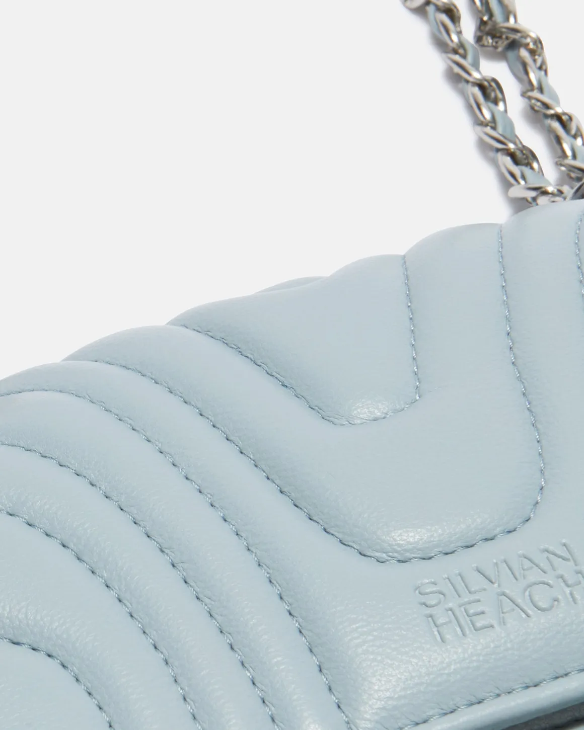 Quilted shoulder bag with chain