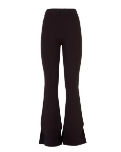 Regular-waisted flared trousers