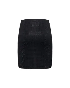 Ribbed mini skirt