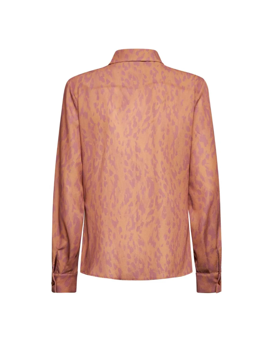 Satin shirt with animal print