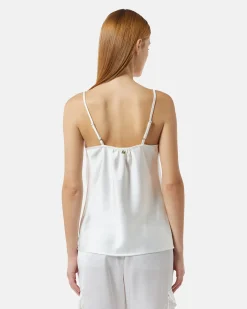 Satin top with thin straps
