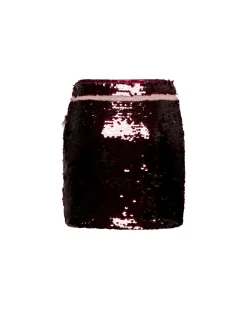 Sequin miniskirt with side band