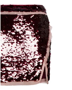 Sequin miniskirt with side band