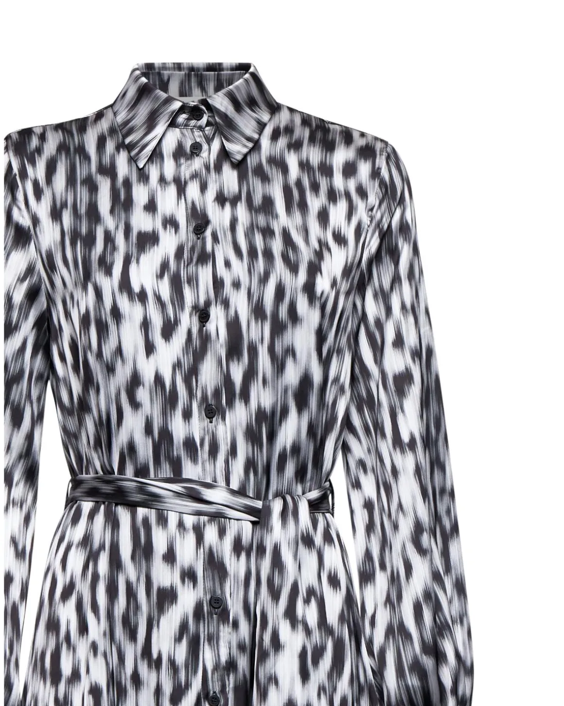 Shirt dress with belt