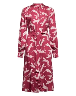 Shirt dress with matching belt