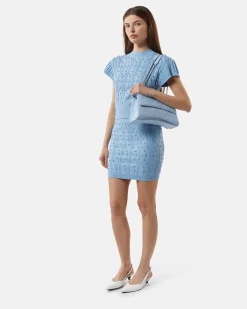 Shirt miniskirt with studs