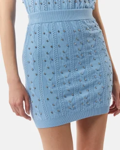 Shirt miniskirt with studs