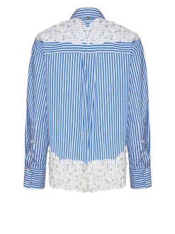 Shirt with contrasting decorative inserts