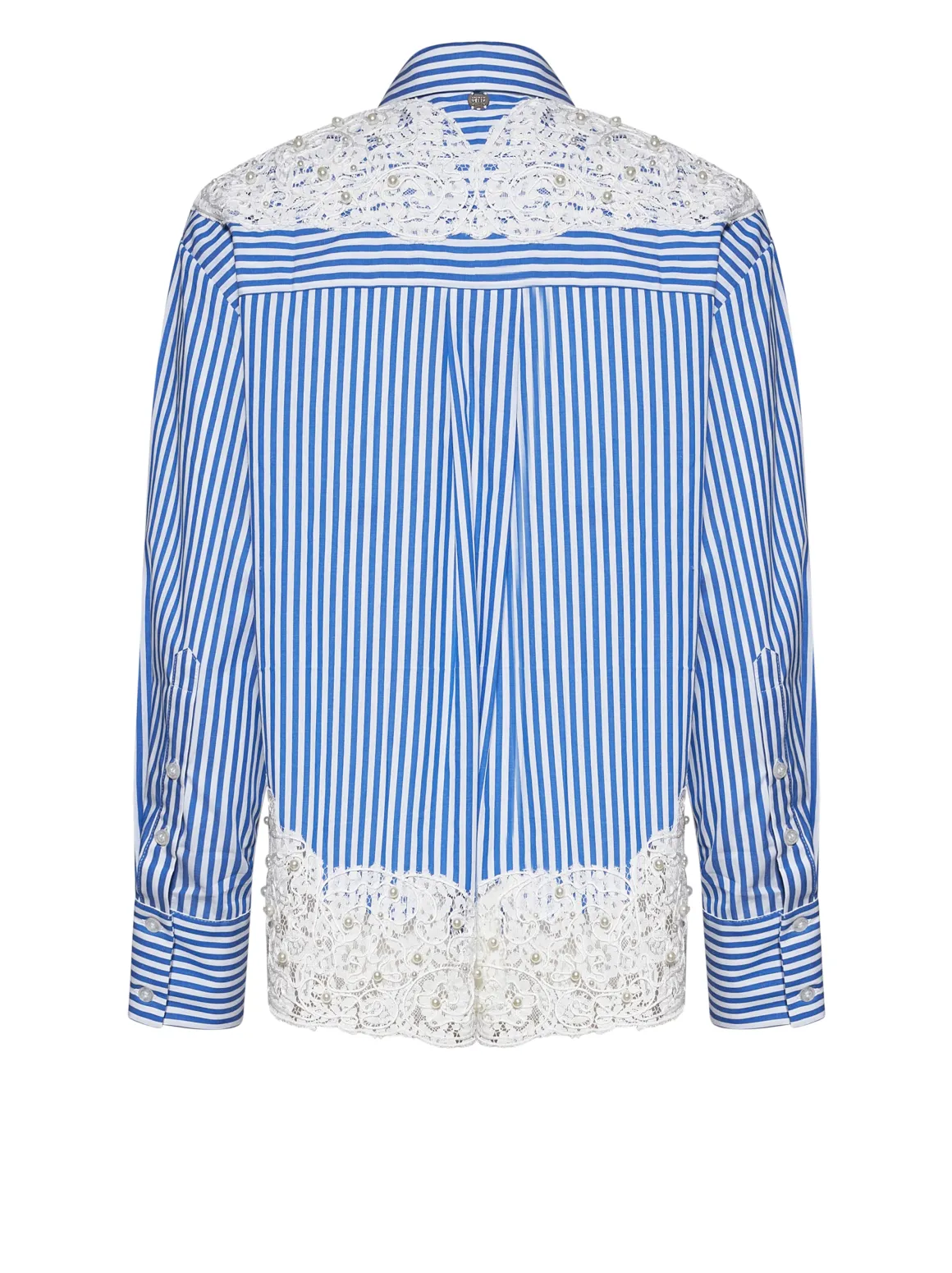 Shirt with contrasting decorative inserts