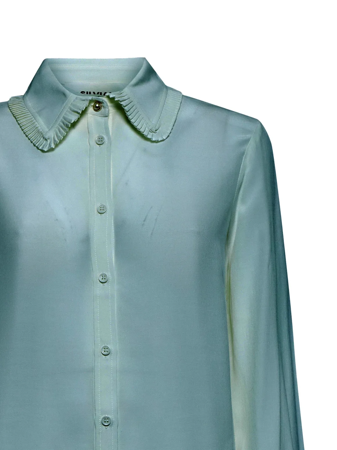 Shirt with decorated collar