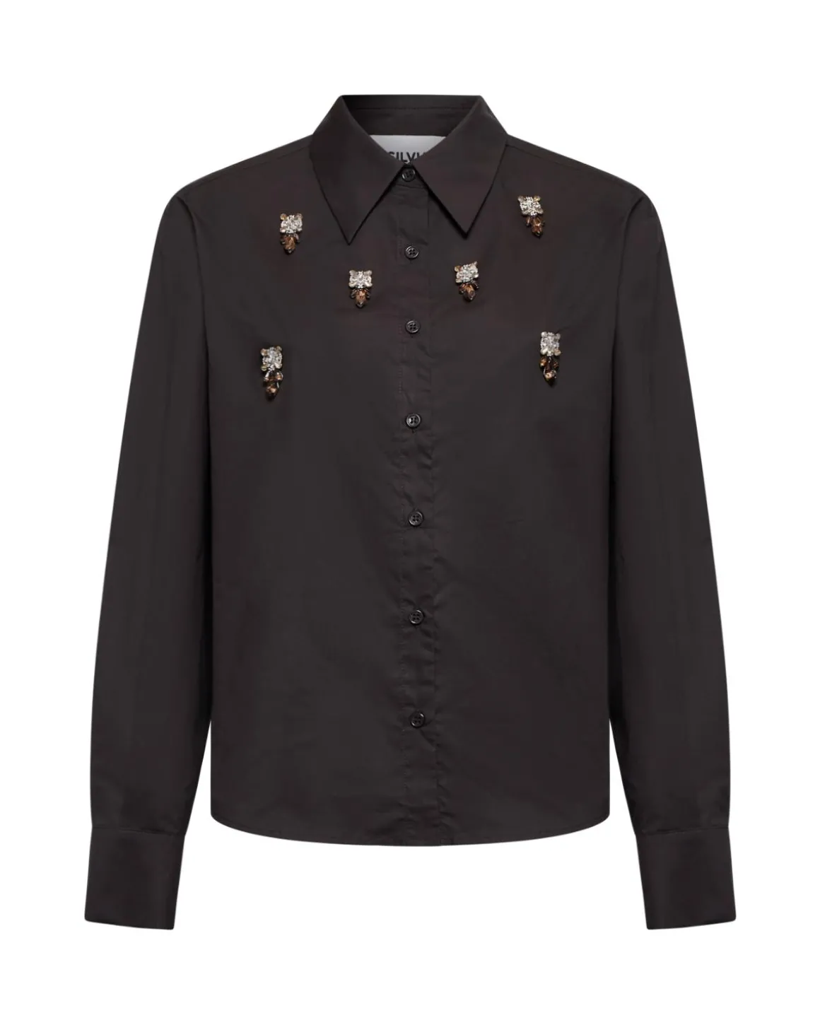 Shirt with jewel details