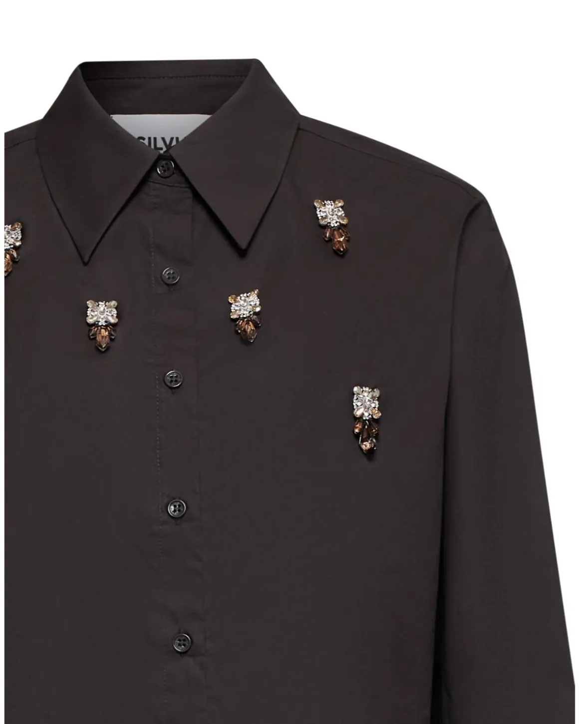 Shirt with jewel details