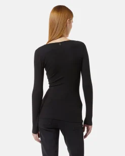 Shirt with large neckline