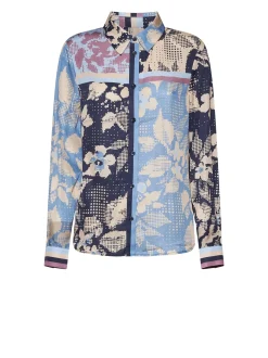 Shirt with multi-layered artistic pattern