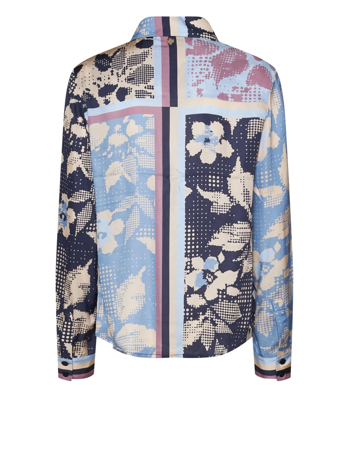 Shirt with multi-layered artistic pattern