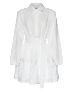 Shirtdress with matching belt and refined details