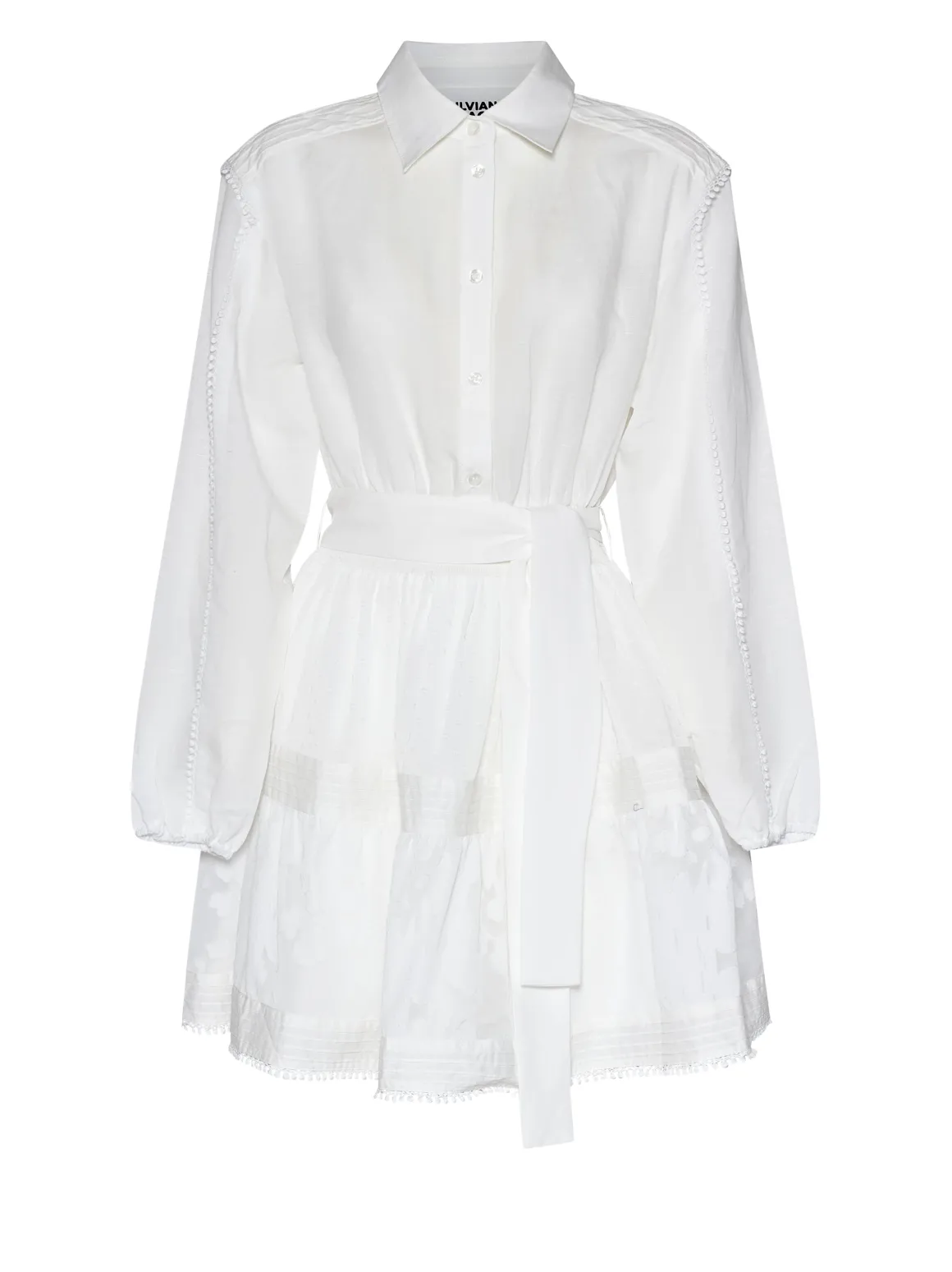 Shirtdress with matching belt and refined details