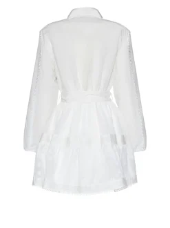 Shirtdress with matching belt and refined details