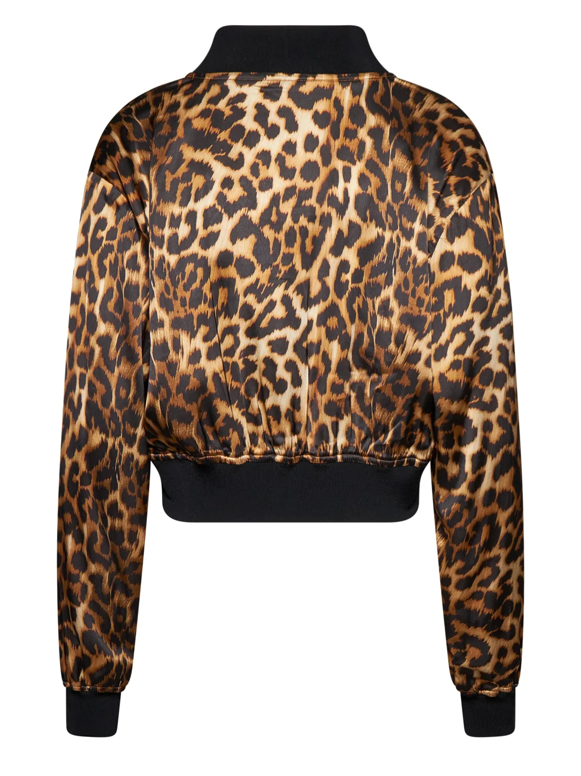 Short bomber jacket with front zip